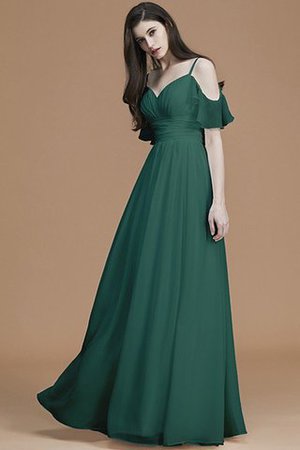 Abito da Damigella Senza Maniche A Terra Principessa A-Line in Chiffon - Foto 15
