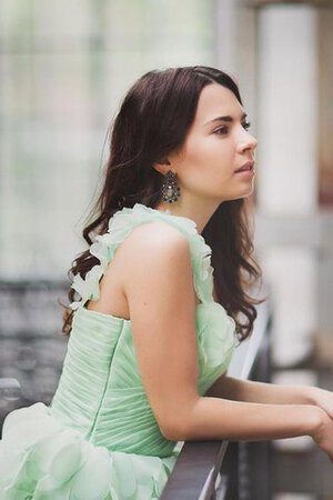 Gericht Schleppe A-Linie Ein Schulter natürliche Taile Herz-Ausschnitt Abendkleid - Bild 3