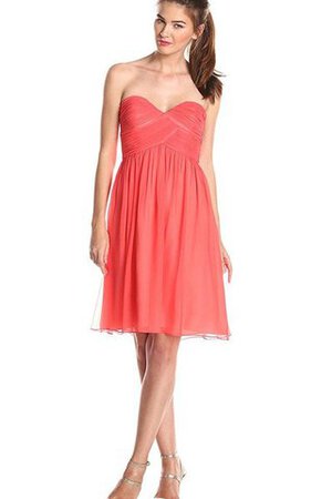Ewiges A-Line mini Brautjungfernkleid mit Empire Taille mit Rüschen - Bild 1
