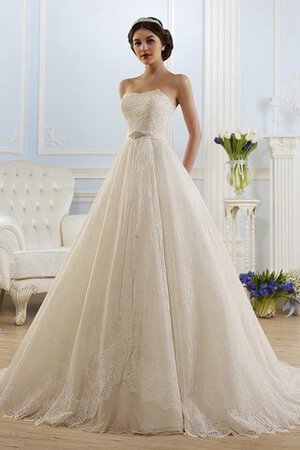 Robe de mariée de traîne mi-longue sans dos a-ligne manche nulle en plage - Photo 1