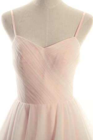Robe de mariée naturel simple en chiffon boutonné bretelles spaghetti - Photo 3