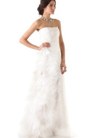 Robe de mariée long a plage de bustier décolleté dans le dos de traîne courte - Photo 1