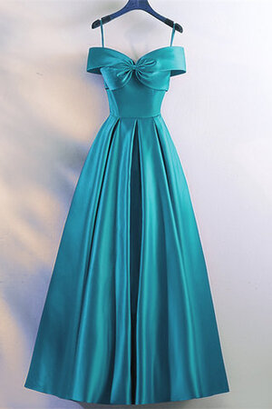 Robe de bal avec sans manches en satin magnifique bandouliere spaghetti formelle - Photo 1