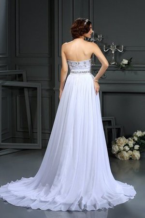 Prinzessin Reißverschluss Perlenbesetztes Vintage Gericht Schleppe Brautkleid - Bild 2