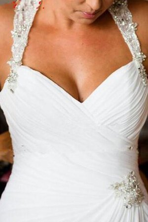 Abito da Sposa Elegante classico a Spiaggia Semplice Senza Maniche seducente - Foto 4