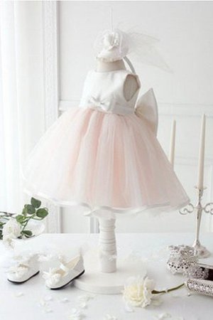 Robe de cortège enfant longue jusqu'au sol en organza col ras du cou manche nulle - Photo 2