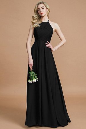 Natürliche Taile Prinzessin Reißverschluss Gerüschtes Bodenlanges Brautjungfernkleid - Bild 7
