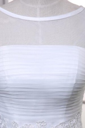Tüll natürliche Taile Schaufel-Ausschnitt Spitze Ein Schulter bodenlanges Brautkleid - Bild 4