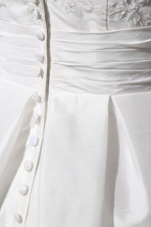 Zickzack Ausschnitt Ärmellos mini schlichtes Brautkleid mit Gürtel mit Bordüre - Bild 6