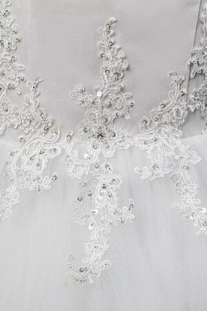 Perlenbesetztes Spitze Ärmellos natürliche Taile Meerjungfrau Stil Brautkleid mit Bordüre - Bild 4