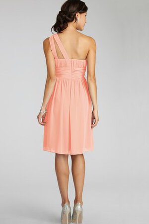 Ein Schulter trägerloser Ausschnitt Chiffon A-Line mini Brautjungfernkleid - Bild 10