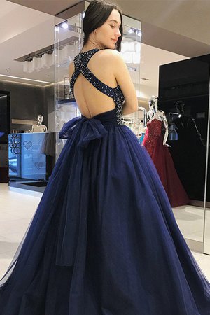 Robe de soirée splendide avec perle de dos nu manche nulle naturel - Photo 2