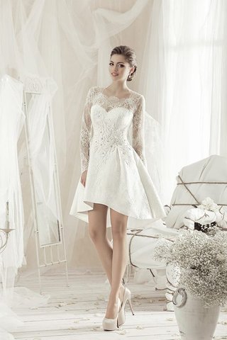 Robe de mariée décontracté derniere tendance ligne a avec manche longue - Photo 2