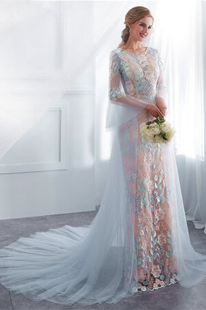 Robe de mariée avec broderie élégant col u profond spécial extraodinaire - Photo 2