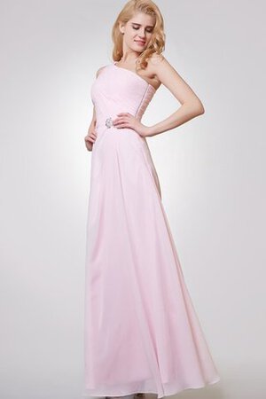 Abito da Sera con Increspato A Terra Lungo A-Line Senza Maniche in Chiffon - Foto 2