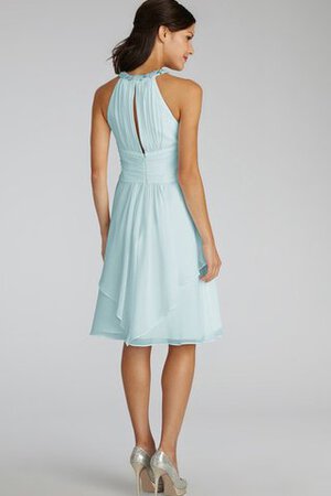 Chiffon Juwel Ausschnitt kurzes Brautjungfernkleid mit Perlen - Bild 11