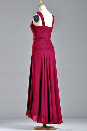 Abito da Damigella Naturale Cerniera V-Scollo Senza Maniche Elegante in Chiffon - Foto 2