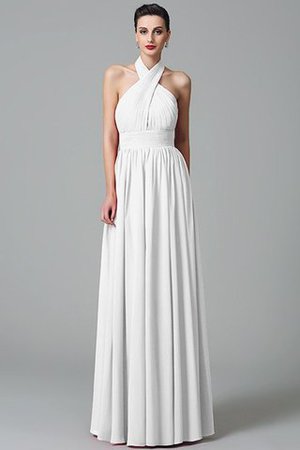 Robe demoiselle d'honneur a-ligne de princesse de lotus de dos nu avec chiffon - Photo 29