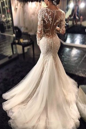 Abito da Sposa Sirena V-Scollo in Pizzo Schiena Nuda Lusso - Foto 2