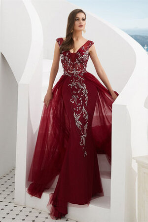 Meerjungfrau Stil Charmant Extravagantes Ballkleid mit Natürlicher Taille ohne Ärmeln - Bild 3