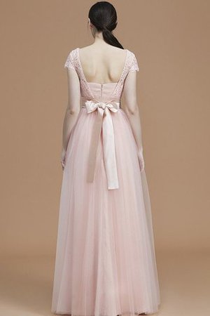 Vestido de Dama de Honor de Corte princesa de Corte-A de Manga corta - Foto 36