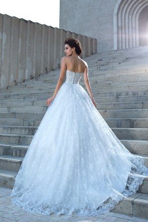 Elegante Vestido de Novia de Encaje Adorno de Escote Corazón de Cola Capilla - Foto 2