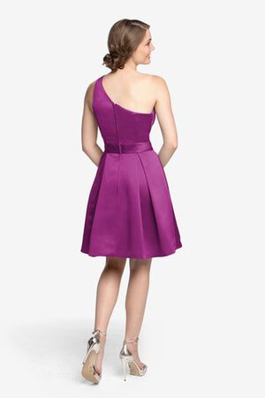 Plissiertes Ein Schulter mini Brautjungfernkleid - Bild 10