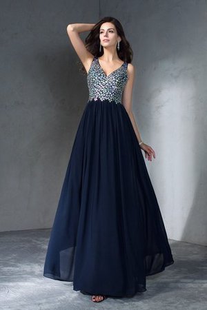 Prinzessin Normale Taille Chiffon Formelles Ballkleid ohne Ärmeln - Bild 1