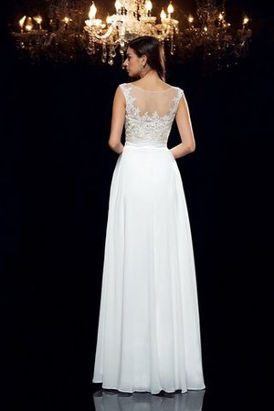 Robe de bal naturel de princesse avec sans manches avec chiffon a-ligne - Photo 2