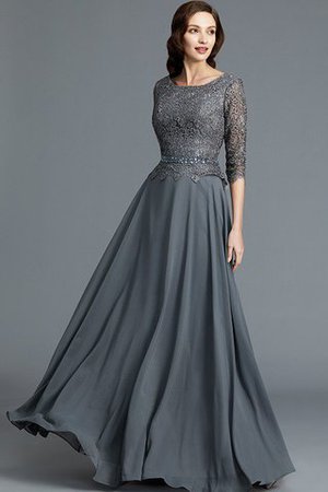 Ärmelloses Schaufel-Ausschnitt Chiffon A Linie Bodenlanges Brautmutterkleid - Bild 4