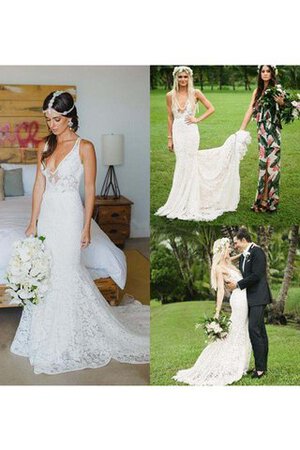 Robe de mariée sexy mode romantique a plage de traîne mi-longue - Photo 2