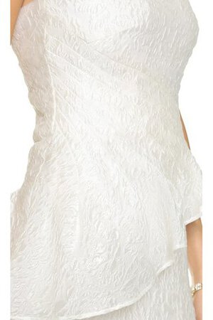 Ärmelloses Taft enganliegendes trägerlos plissiertes mini Brautkleid - Bild 4