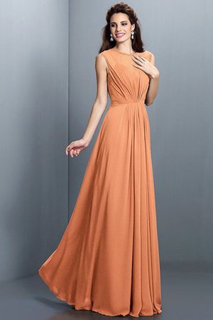 Prinzessin A Linie Plissiertes Normale Taille Brautjungfernkleid mit Drapierung - Bild 20