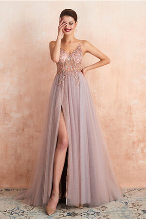 Robe de bal fait main avec perle textile en tulle longue exclusif - Photo 2