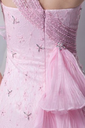Perlenbesetztes Ein Schulter mini Cocktailkleid mit Blume - Bild 6