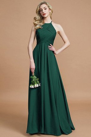 Natürliche Taile Prinzessin Reißverschluss Gerüschtes Bodenlanges Brautjungfernkleid - Bild 14