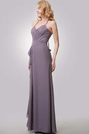 Robe demoiselle d'honneur sexy à la mode avec fronce avec chiffon avec sans manches - Photo 2