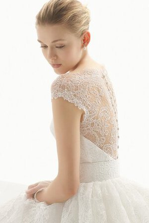 Durchsichtige Rücken normale Taille zeitloses langes Brautkleid mit Stickerei aus Spitze - Bild 3