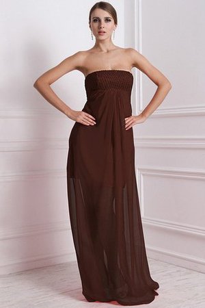 Robe demoiselle d'honneur avec chiffon a-ligne avec zip avec perle de bustier - Photo 5