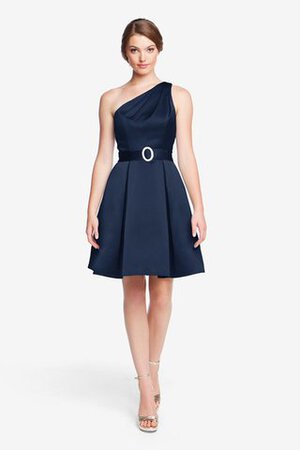 Plissiertes Ein Schulter mini Brautjungfernkleid - Bild 5