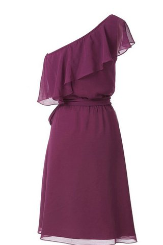 Robe demoiselle d'honneur bref ceinture avec fleurs avec fronce fermeutre eclair - Photo 2