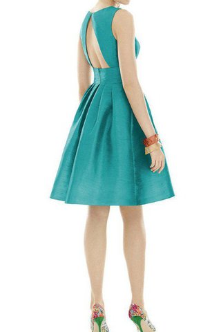 Robe demoiselle d'honneur bref manche nulle en satin trou de serrure ligne a - Photo 2