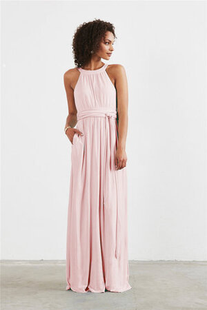 Robe demoiselle d'honneur de dos nu ruchés longs a salle intérieure belle naturel - Photo 1