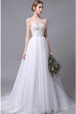 Abito da sposa a-line con paillette sexy naturale alla moda in pizzo - Foto 1