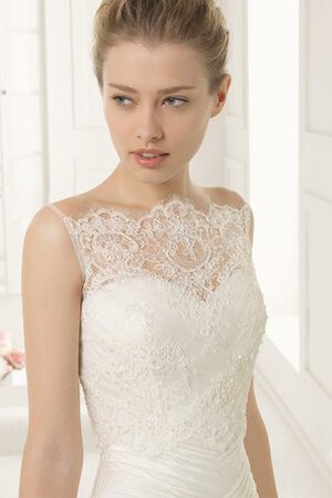 Robe de mariée sexy de col en cœur de traîne courte avec fleurs bustier de plissé - Photo 3