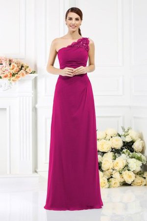 One Schulter Enges Ärmelloses Anständiges Brautjungfernkleid mit Reißverschluss - Bild 9