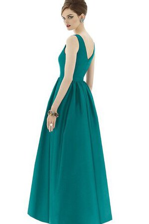Robe demoiselle d'honneur plissé sachet de col en v longueur au ras du sol - Photo 3