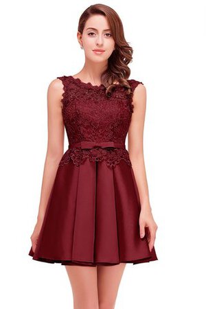 A Linie Ausgezeichnet Ärmelloses Mini Cocktailkleid mit Gürtel - Bild 1