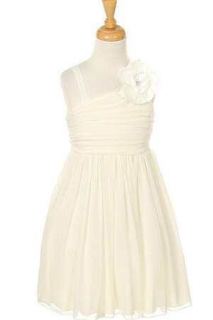 Robe de cortège enfant avec fleurs ligne a avec sans manches ruché - Photo 1