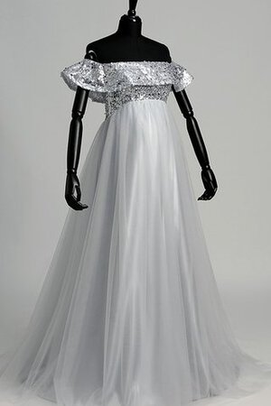 Robe de bal facile moderne avec perle de traîne courte avec manche courte - Photo 6